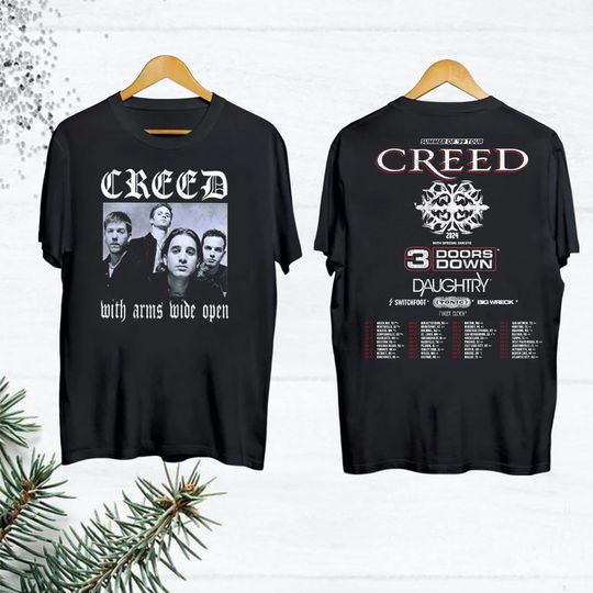 2024 Creed Band Tour Vintage T-Shirt, Creed Band Fan Gift Shirt