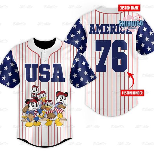 Personalized Mickey Mouse Jersey, Mickey And Friends Jersey