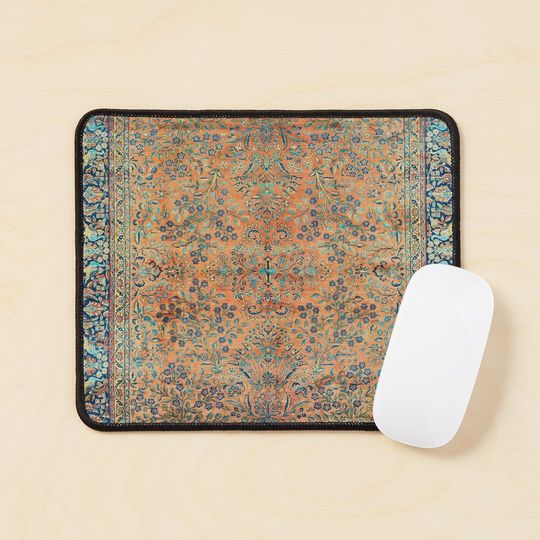 Manchester Kashan Floral Persian Carpet Print Mouse Pad