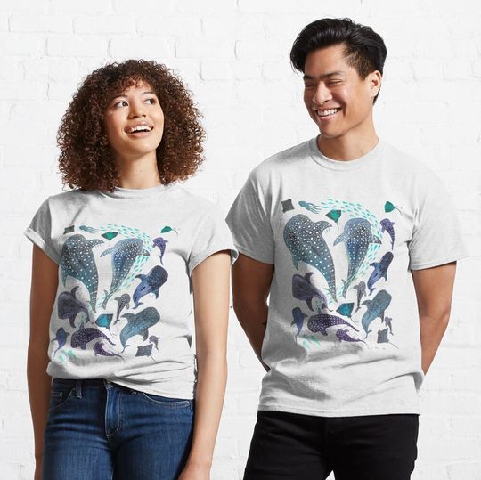 Whale Shark, Ray & Sea Creature Play Print  Classic T-Shirt