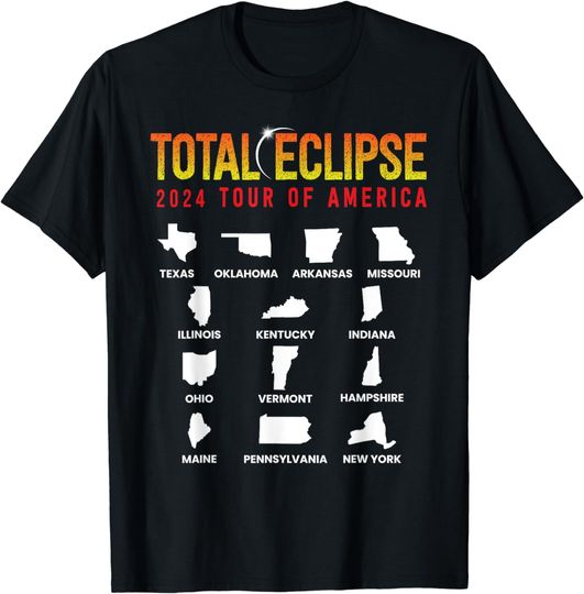 Total Solar Eclipse 2024 Tour of America 04.08.24 T-Shirt