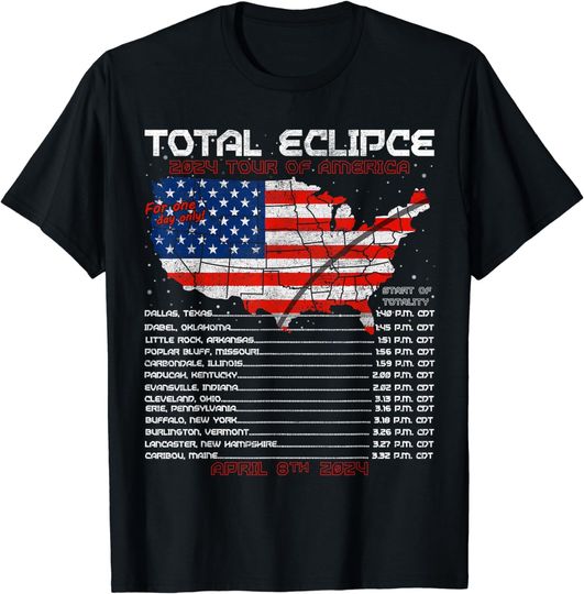 Total Solar Eclipse 2024 Tour of America Eclipse 04.08.2024 T-Shirt