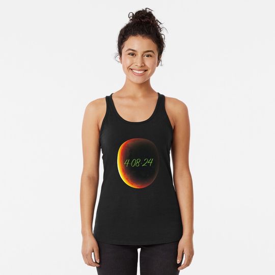 Solar eclipse 2024, Total Solar Eclipse 2024 Astronomy Lovers Racerback Tank Top