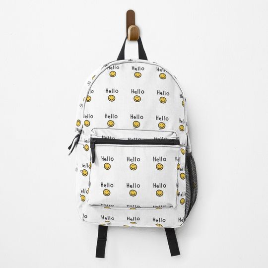 Hello with Smiley Face Backpack