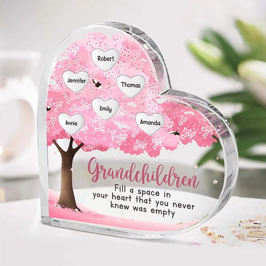 The Greatest Blessing Your Heart Will Ever Know Personalized Crystal Heart Keepsake