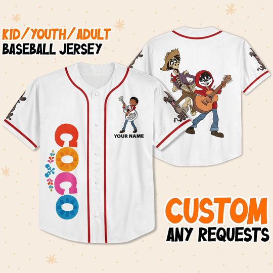 Personalized Disney Coco Simple Baseball Jersey