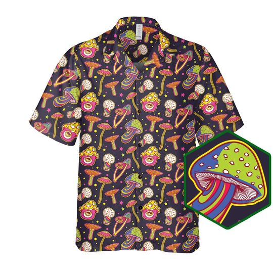 Trippy Mushroom Hawaiian Shirt