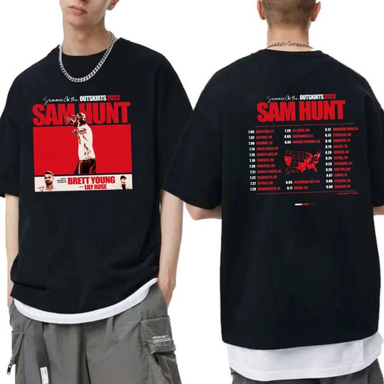 Sam Hunt 2023 Tour Concert Shirt, Sam Hunt Summer On The Outskirts Shirt