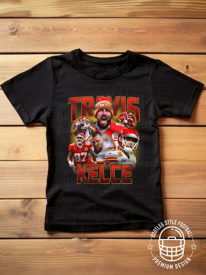 Travis Kelce shirt for Youth Boys Girls 90s bootleg rap vintage style basketball tee