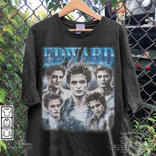 Vintage 90s Graphic Style Edward Cullen Movie T-shirt
