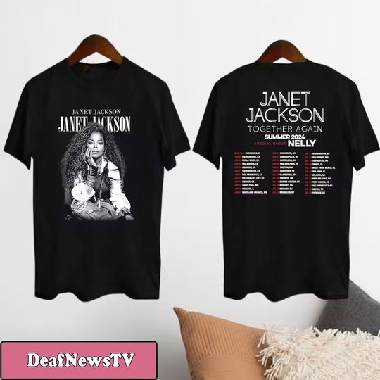 Janet Jackson Together Again Summer 2024 Concert Shirt