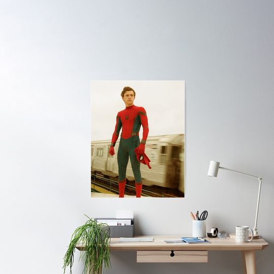 Spider Train Poster, Superhero Poster