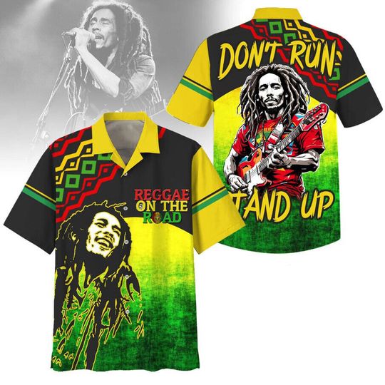 Bob Marley Don’T Rin Stand Up Hawaiian Shirt Button Down Short Sleeve Shirt Gift