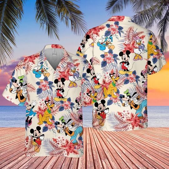 Mickeyy And Friends Hawaiian Shirt, 4Th Of July Shirt, Trip Vacation Shirt