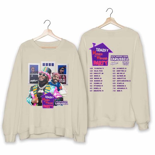 T-Pain 2024 Tour Shirt, Mansion In Wiscansin Party Tour 2024 Sweatshirt