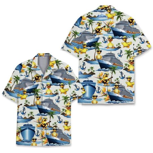 Tropical Duck Hawaiian Shirt For Men Women, Aloha Summer Beach Animal Shirt