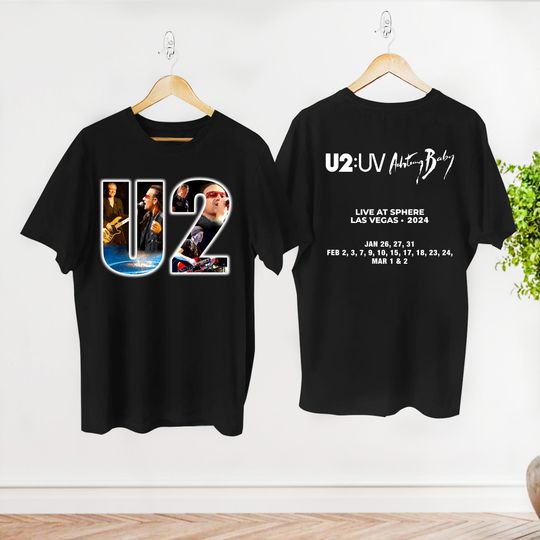 Graphic U2 Band Tour 2024 Shirt, Achtung Baby Live At Sphere U2