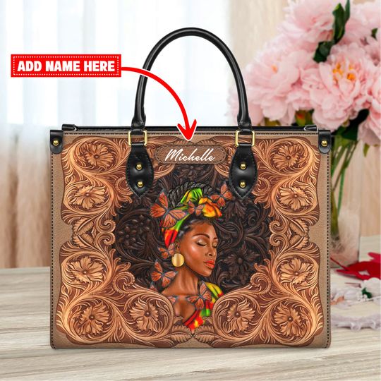 Custom Name African Leather Bags