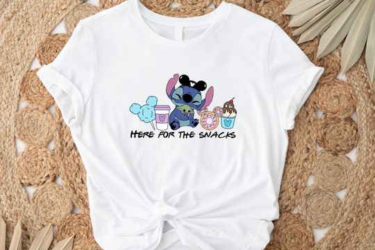 Disney Here For The Snacks Stitch Shirt