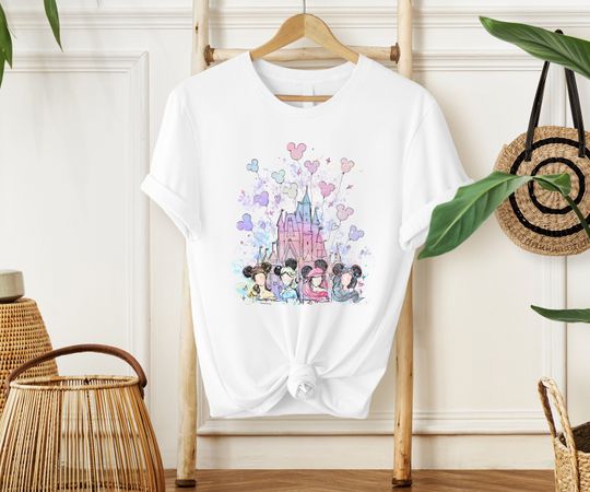Disney Princess Watercolor Castle T-shirt