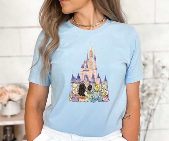 Disney Princess Watercolor Castle T-shirt