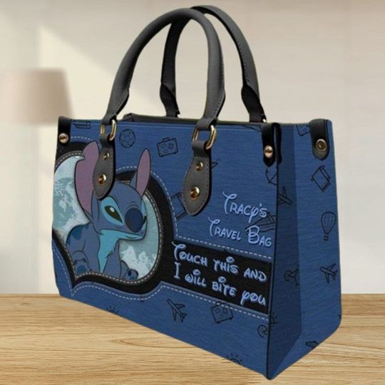 Custom Stitch Handbag, Lilo and Stitch Leather Bag