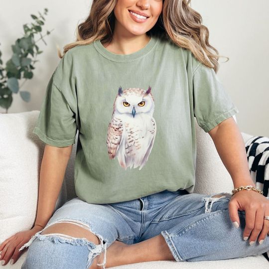 Snowy Owl Shirt, Cottagecore Shirt