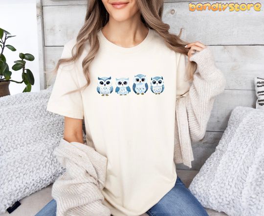 Cute Snow Owl T-Shirt | Owl Shirt, Bird Tshirt, Owl Lover Gift
