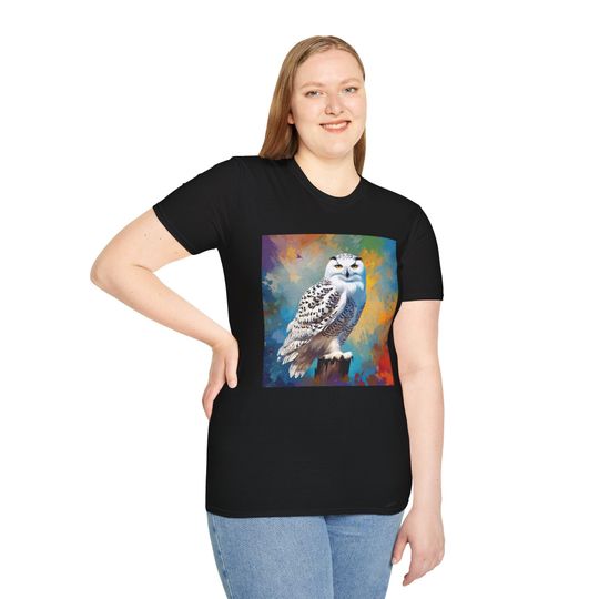 Snowy Owl T-shirt, Eco-friendly Bird Tshirt, Noctural Bird T-shirt