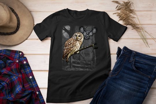 Owl T-Shirt, Owl Wilderness Shirt, Moonlight Forest Shirt