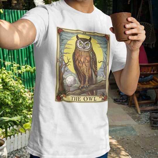 The Owl Tarot Card Shirt, Owl Lover Gift Owl Shirt