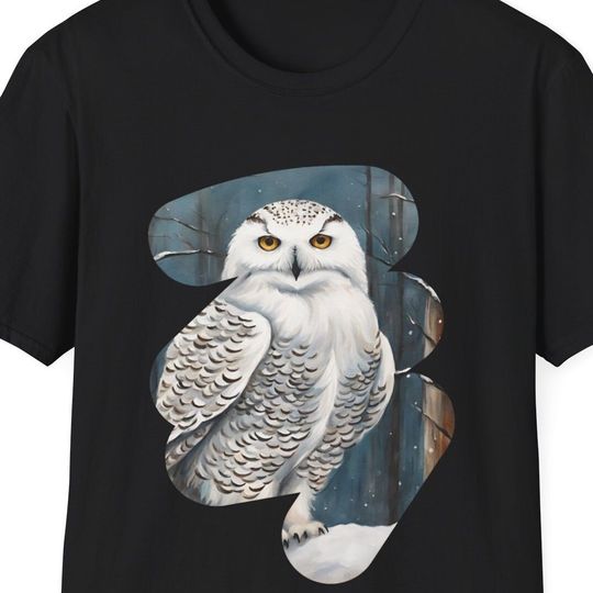 Snowy Owl Design T-shirts, Friends Gift