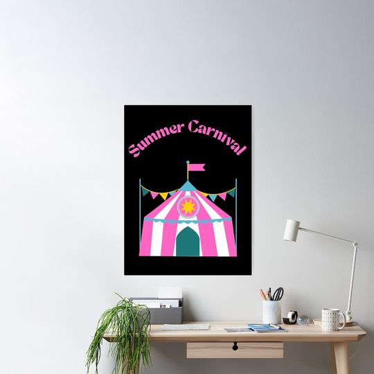 Pink Summer Carnival Fun Poster