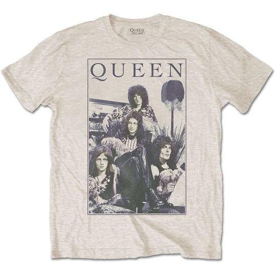 Vintage T-Shirt - Queen Unisex Top Freddie Mercury Vintage Frame Retro 70's Classic Rock Tee