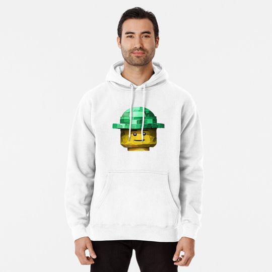 Lego Head Green Hat Pullover Hoodie