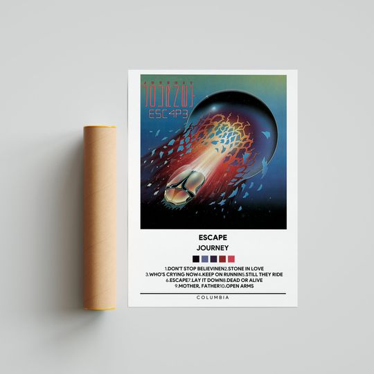 Journey - Escape Album Cover Poster, Journey Poster Print, Music Gifts