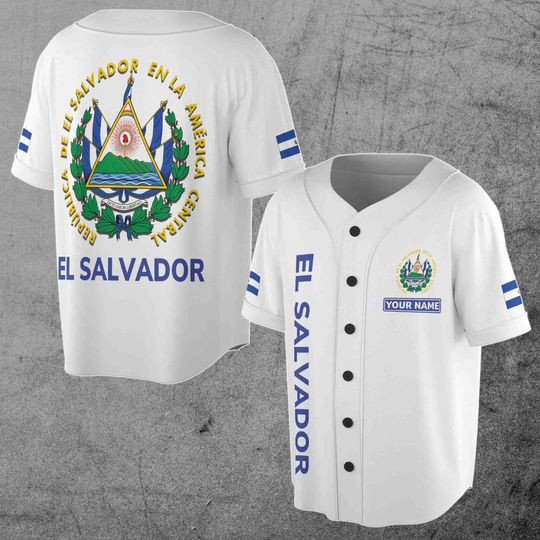 Personalized Name El Salvador Baseball Jersey Shirt