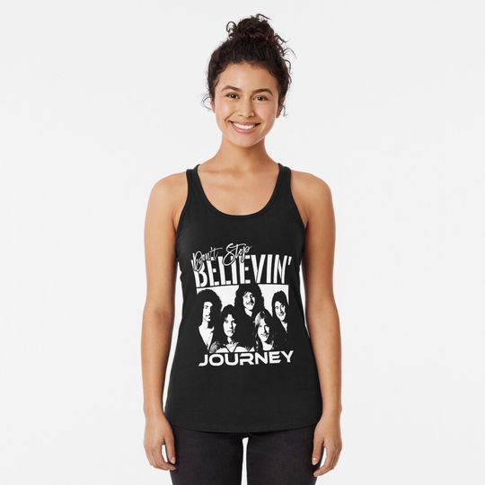 Journey The Band Dont Stop Believin Design Racerback Tank Top