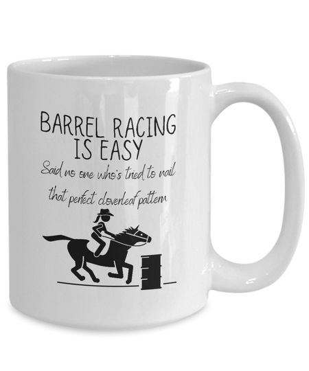 Barrel Racing Gifts Barrrel Racer Barrel Racing Mom Horse Racing Cloverleaf Barrels Rodeo Racing Coffee Mug for Horse Racer Horse Girl Gifts