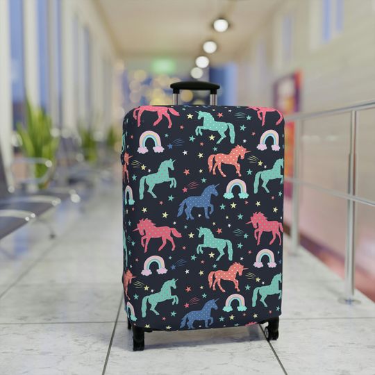 Cute unicorns horses Luggage Cover