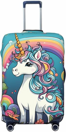 Color Unicorn Print Luggage Cover