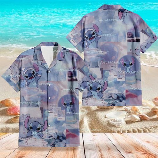 Stitch Hawaiian Shirt, Stitch Aloha Button Shirt, Disney Hawaiian Shirt