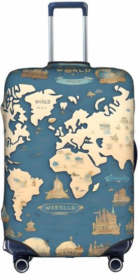 World Map  Unisex Luggage Cover