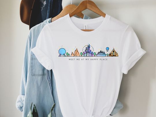 Disney Holiday Shirt, Happy Place T-Shirt, Disney Holiday Tshirt, Disney Castle