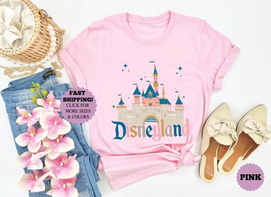 Disneyland castle Shirt, Disneyland 2024 Trip Tee, Vintage Disneyland shirt
