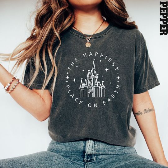 Comfort Colors The Happiest Place One Earth Shirt, Disney Castle Shirt