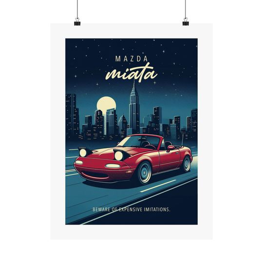 Classic Original Mazda Miata MX-5 Poster