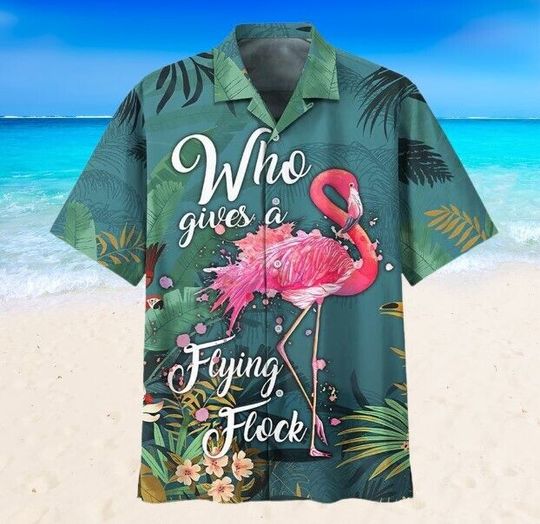 Flamingo Tropical Hawaiian Shirt, Summer Hawaii Shirt, Hawaii Honeymoon Shirt