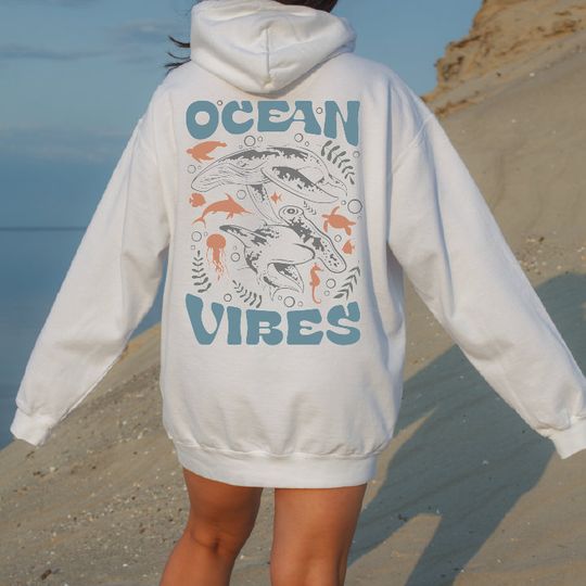 Ocean Vibes Hoodie, Save Underwater Creatures Hoodie, Gift For Nature Lovers