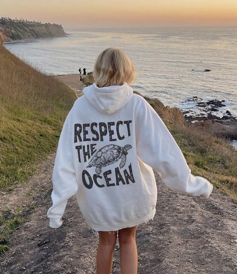 Respect The Ocean Hoodie - Ocean Surf Hoodie